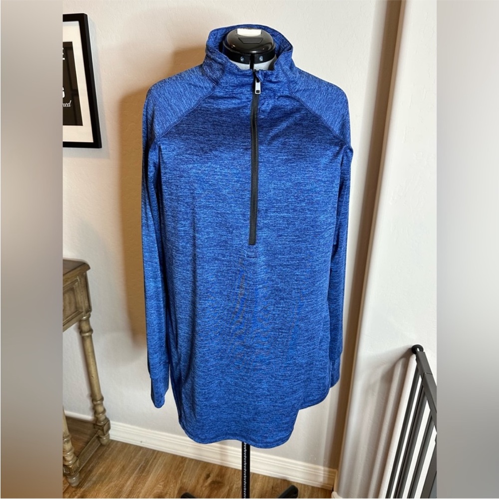 Latched Mama 1/4 Zip Performance Nursing Pullover - Blue